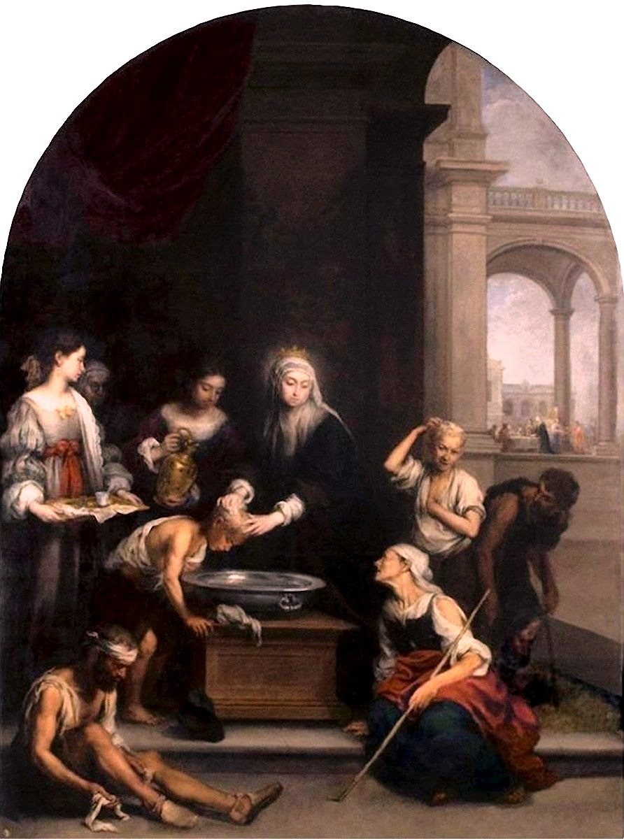 Santa Isabel de Hungría curando a los tiñosos, Bartolomé Esteban Murillo