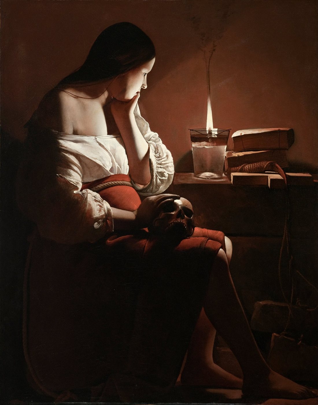 La Magdalena de la llama humeante, Georges de La Tour